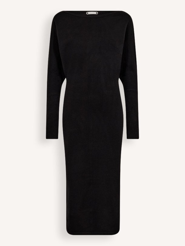 Ontdek de Row gebreide maxi jurk van Co'Couture in de kleur zwart bij Orangebag. Op werkdagen voor 21:45 besteld, morgen in huis.