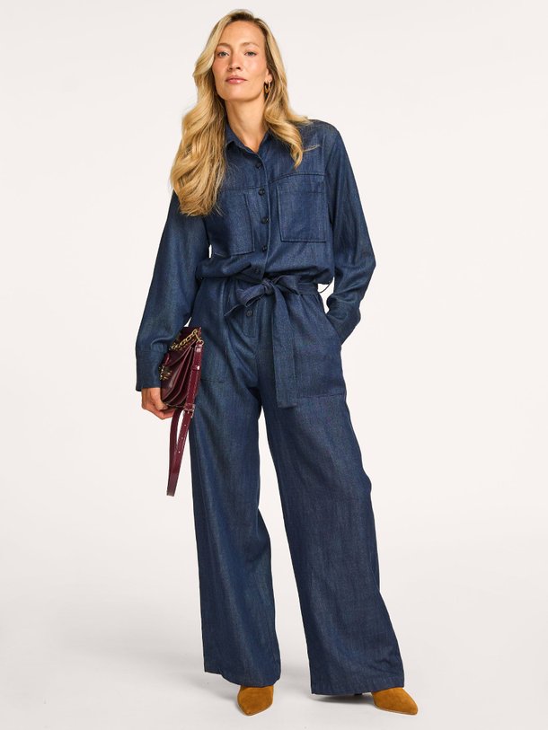 Ontdek de Emana lyocell jumpsuit van La Fee Maraboutee in de kleur blauw bij Orangebag. Op werkdagen voor 21:45 besteld, morgen in huis.