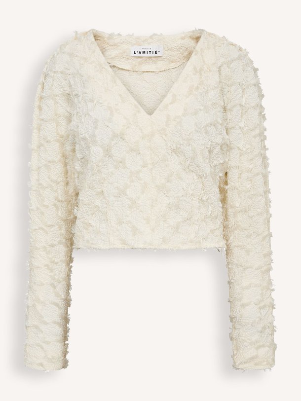 Ontdek de Geweven top met franjes van Haute L'Amitié in de kleur off-white bij Orangebag. Op werkdagen voor 21:45 besteld, morgen in huis.