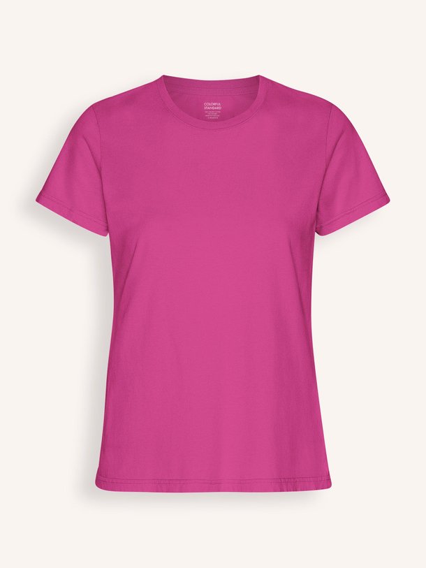 Ontdek de Organic cotton T-shirt van Colorful Standard in de kleur fuchsia bij Orangebag. Op werkdagen voor 21:45 besteld, morgen in huis.