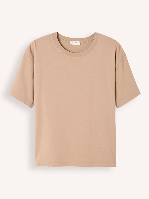 Ontdek de Fizvalley katoenen T-shirt van American Vintage in de kleur beige bij Orangebag. Op werkdagen voor 21:45 besteld, morgen in huis.