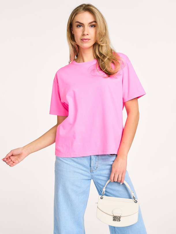 Ontdek de Fizvalley katoenen neon top van American Vintage in de kleur roze bij Orangebag. Op werkdagen voor 21:45 besteld, morgen in huis.