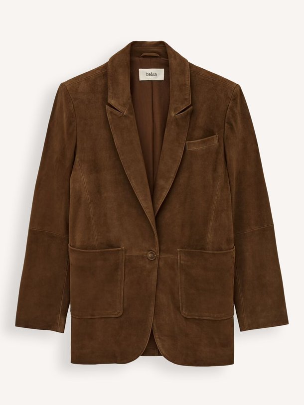 Ontdek de Mosty suède blazer van ba-sh in de kleur bruin bij Orangebag. Op werkdagen voor 21:45 besteld, morgen in huis.
