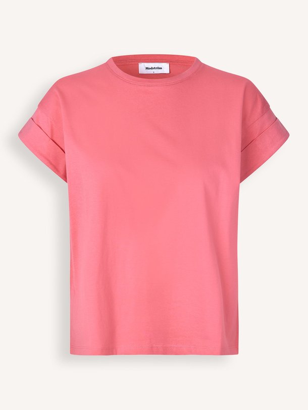 Ontdek de Brazil organic cotton T-shirt van Modstrom in de kleur roze bij Orangebag. Op werkdagen voor 21:45 besteld, morgen in huis.