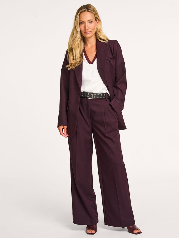 Ontdek de Almira viscosemix broek van Co'Couture in de kleur aubergine bij Orangebag. Op werkdagen voor 21:45 besteld, morgen in huis.