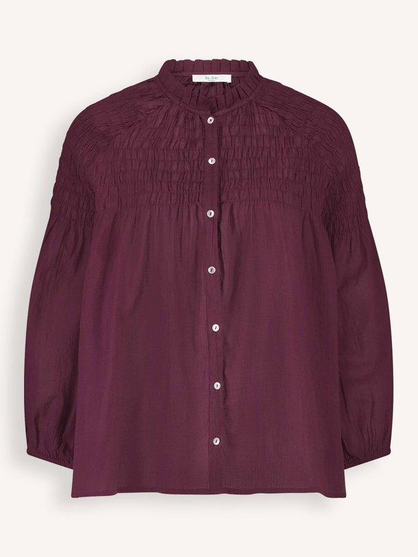Ontdek de Lilly katoenen blouse van By-Bar in de kleur aubergine bij Orangebag. Op werkdagen voor 21:45 besteld, morgen in huis.