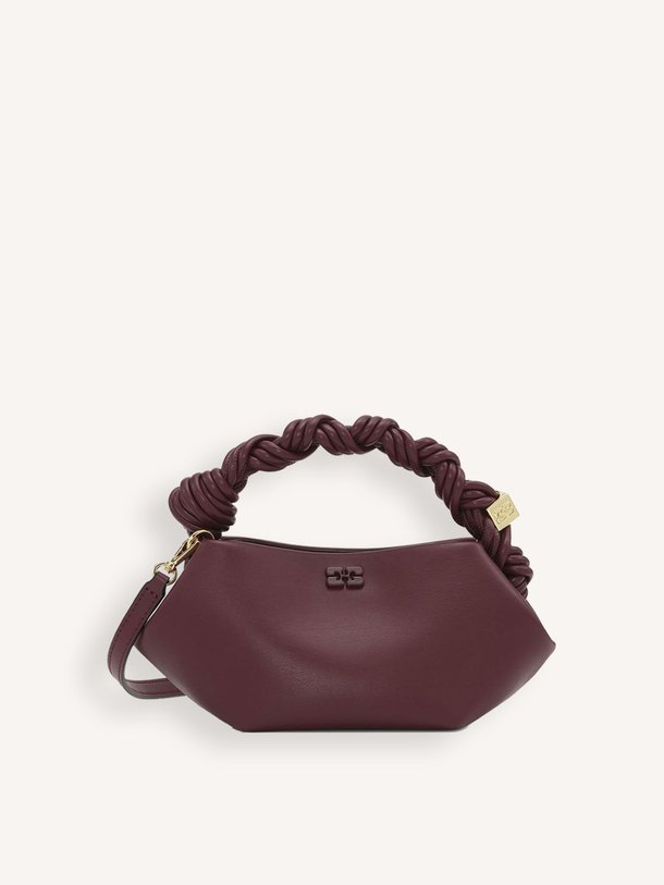 Ontdek de Bou mini crossbody bag van Ganni in de kleur bordeauxrood bij Orangebag. Op werkdagen voor 21:45 besteld, morgen in huis.