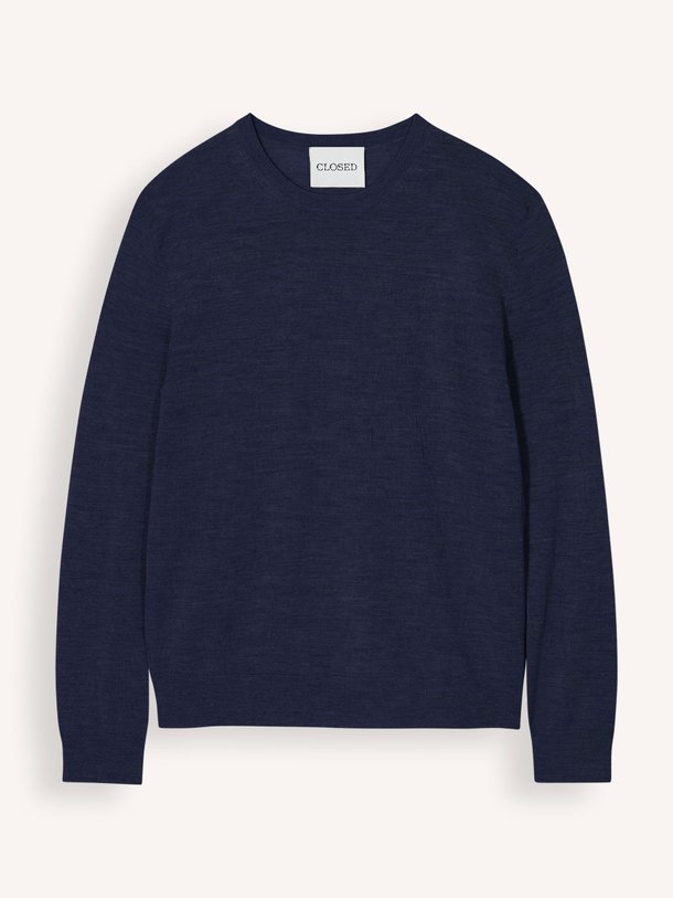 Closed Wollen Gemêleerde Trui - Donkerblauw Ontdek de Wollen gemêleerde trui van Closed in de kleur donkerblauw bij Orangebag. Op werkdagen voor 21:45 besteld, morgen in huis.