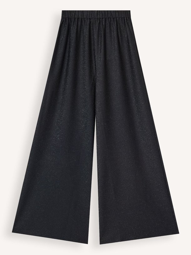 Ontdek de Disco jersey palazzo met lurex van Karma Koma in de kleur zwart bij Orangebag. Op werkdagen voor 21:45 besteld, morgen in huis.