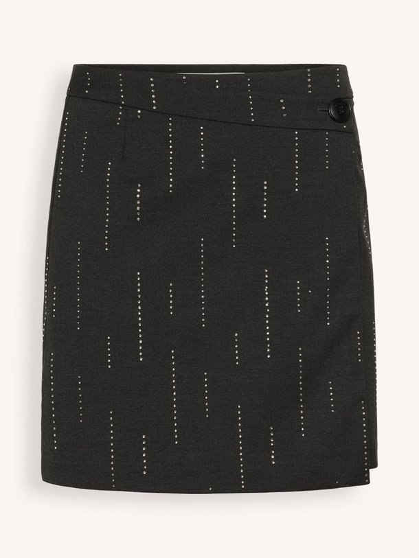 Ontdek de Adira viscosemix overslag rok met strass van Gestuz in de kleur donkergrijs bij Orangebag. Op werkdagen voor 21:45 besteld, morgen in huis.