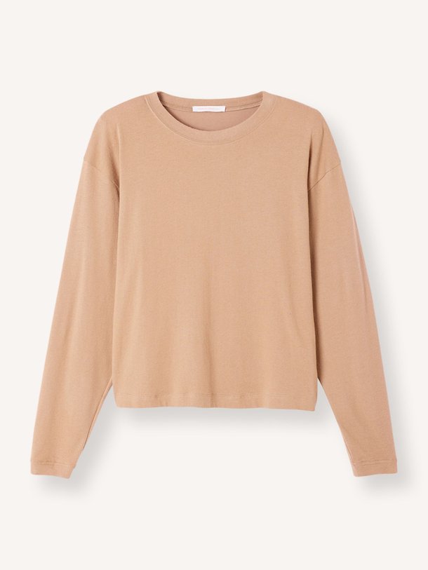 Ontdek de Ypawood katoenmix longsleeve van American Vintage in de kleur lichtbruin bij Orangebag. Op werkdagen voor 21:45 besteld, morgen in huis.