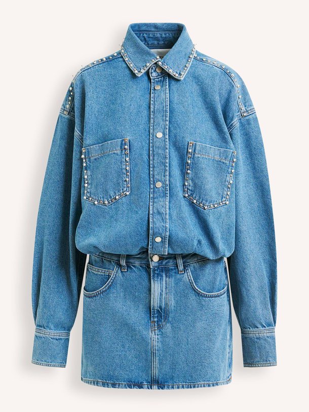 Ontdek de Ilene denim jurk van Essentiel Antwerp in de kleur blauw bij Orangebag. Op werkdagen voor 21:45 besteld, morgen in huis.