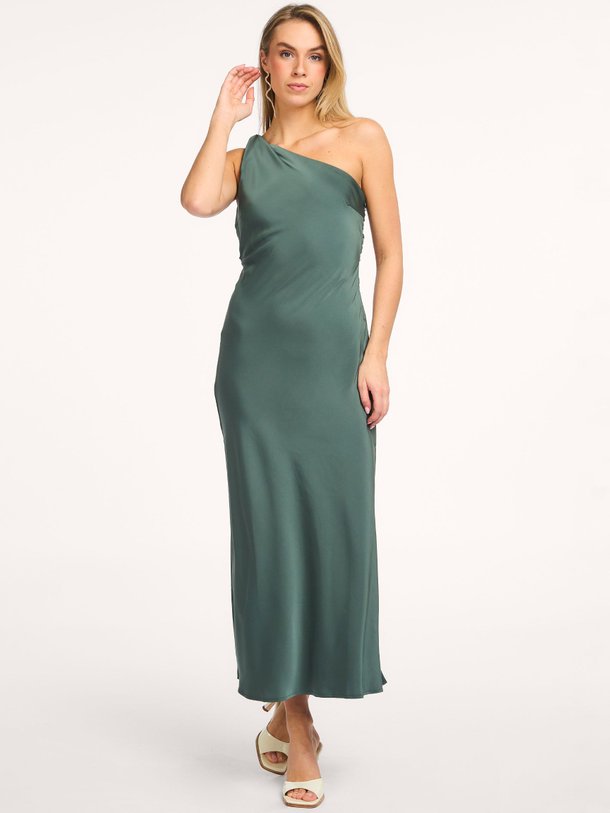 Ontdek de Narcissa geweven one shoulder midi jurk van Modstrom in de kleur groen bij Orangebag. Op werkdagen voor 21:45 besteld, morgen in huis.