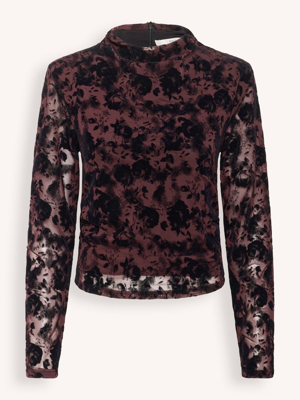 Ontdek de Floria geweven mesh top met dessin van Gestuz in de kleur aubergine bij Orangebag. Op werkdagen voor 21:45 besteld, morgen in huis.