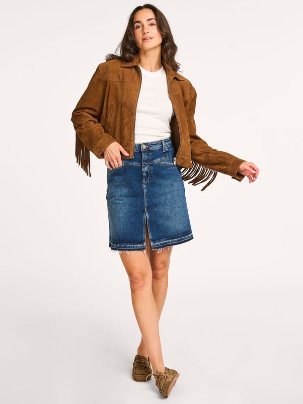 Ontdek de Stover denim rok van Closed in de kleur donkerblauw bij Orangebag. Op werkdagen voor 21:45 besteld, morgen in huis.