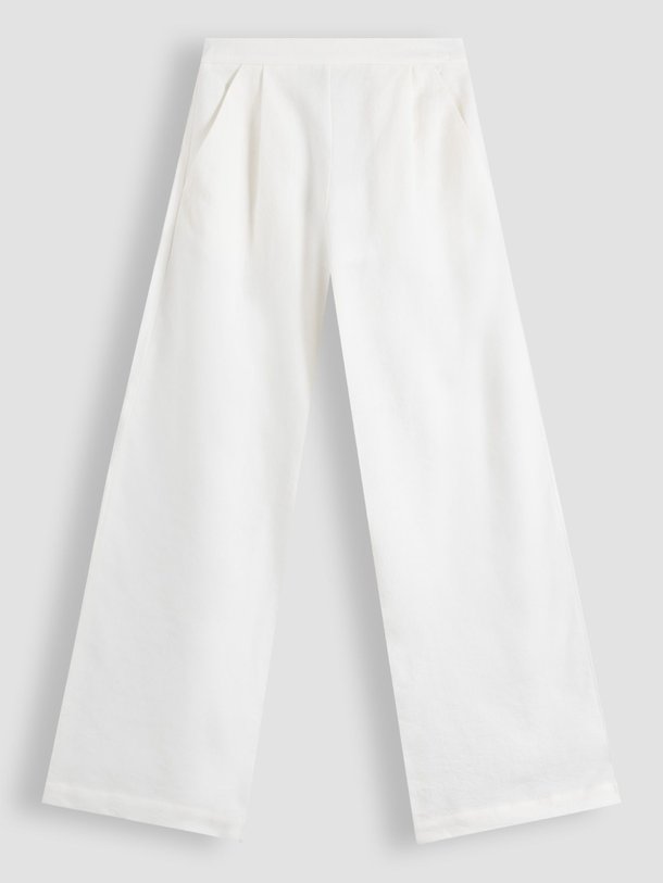 Ontdek de Jean katoen/linnenmix wide leg broek van Sacrécoeur in de kleur off-white bij Orangebag. Op werkdagen voor 21:45 besteld, morgen in huis.
