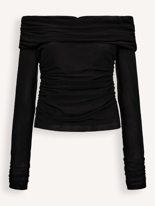 Ontdek de Mejse geweven off shoulder mesh top van Copenhagen Muse in de kleur zwart bij Orangebag. Op werkdagen voor 21:45 besteld, morgen in huis.