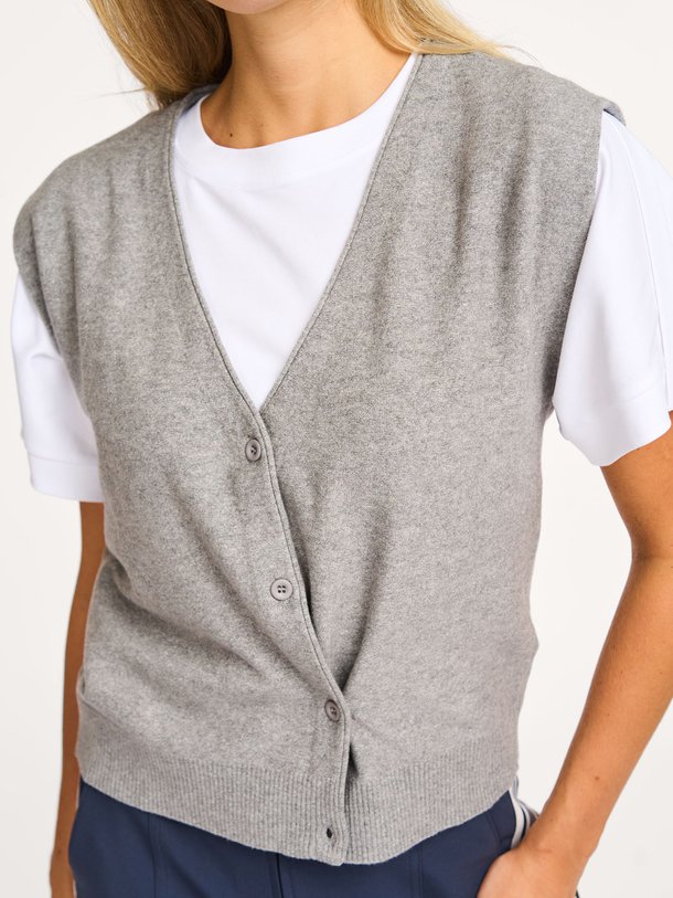 Ontdek de Katoenmix gemêleerd vest van Yaya in de kleur grijs bij Orangebag. Op werkdagen voor 21:45 besteld, morgen in huis.