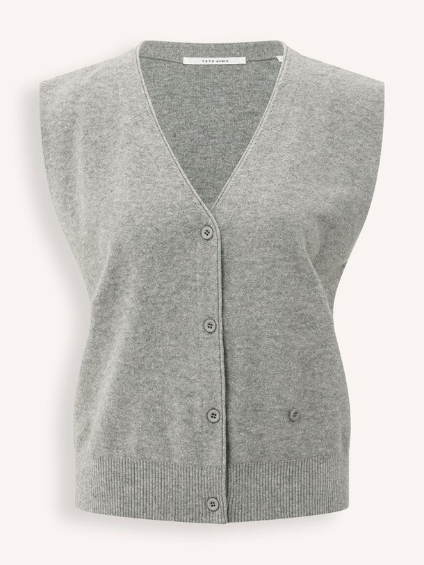 Ontdek de Katoenmix gemêleerd vest van Yaya in de kleur grijs bij Orangebag. Op werkdagen voor 21:45 besteld, morgen in huis.