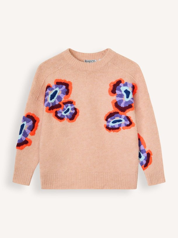 Ontdek de Impossible mohairmix trui met borduursel van Essentiel Antwerp in de kleur poeder bij Orangebag. Op werkdagen voor 21:45 besteld, morgen in huis.