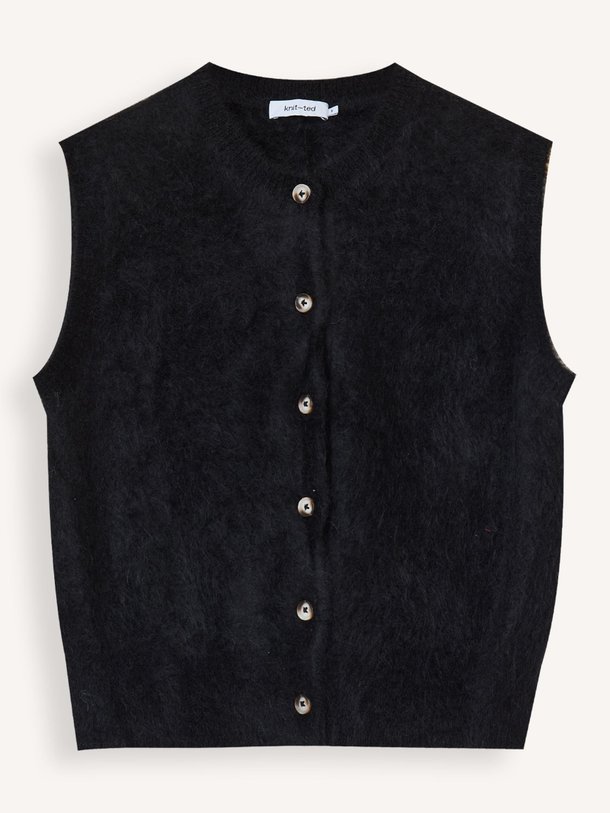 Ontdek de Cleo alpacamix vest van Knit-ted in de kleur zwart bij Orangebag. Op werkdagen voor 21:45 besteld, morgen in huis.
