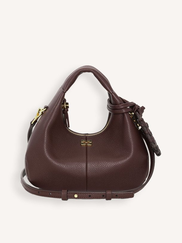 Ontdek de Hobo mini crossbody bag van Ganni in de kleur aubergine bij Orangebag. Op werkdagen voor 21:45 besteld, morgen in huis.