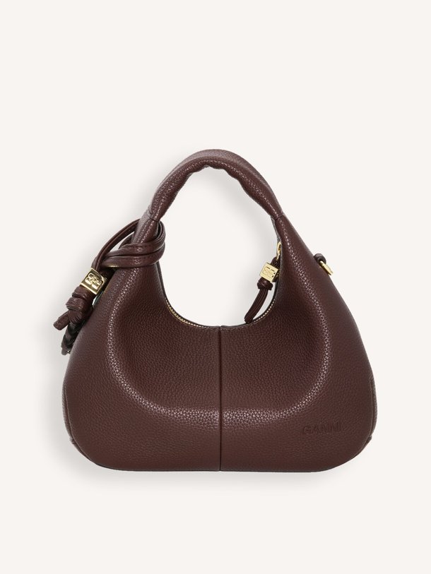 Ontdek de Hobo mini crossbody bag van Ganni in de kleur aubergine bij Orangebag. Op werkdagen voor 21:45 besteld, morgen in huis.