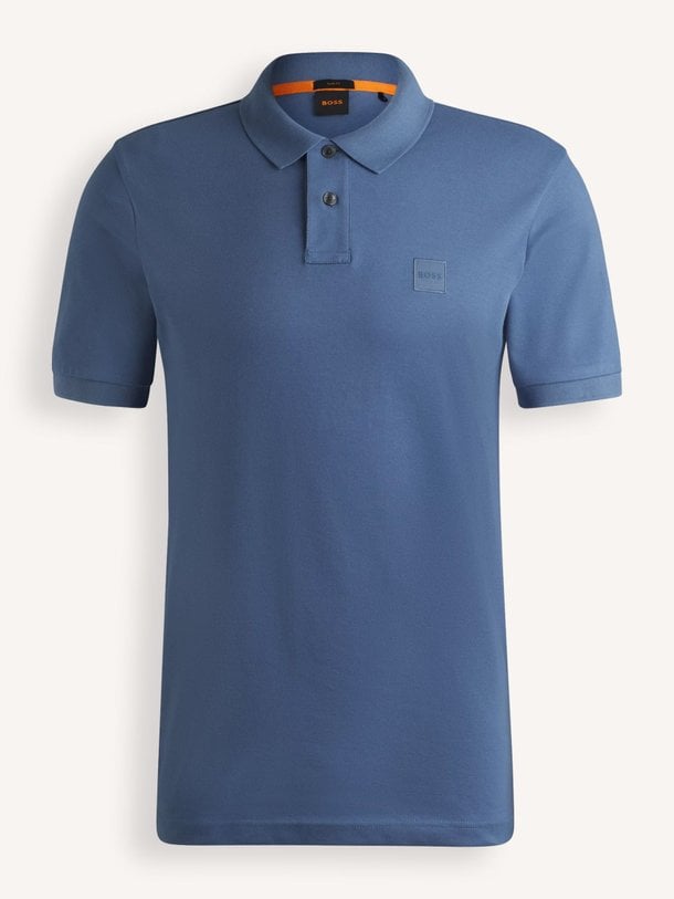 Ontdek de Passenger katoenmix piqué polo van Boss in de kleur blauw bij Orangebag. Op werkdagen voor 21:45 besteld, morgen in huis.