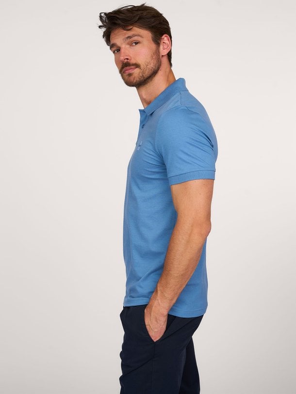 Ontdek de Passenger katoenmix piqué polo van Boss in de kleur blauw bij Orangebag. Op werkdagen voor 21:45 besteld, morgen in huis.