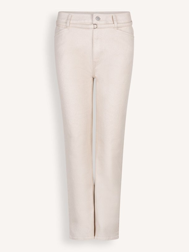 Ontdek de Amanda mid waist straight fit jeans met coating van Dante 6 in de kleur crème bij Orangebag. Op werkdagen voor 21:45 besteld, morgen in huis.