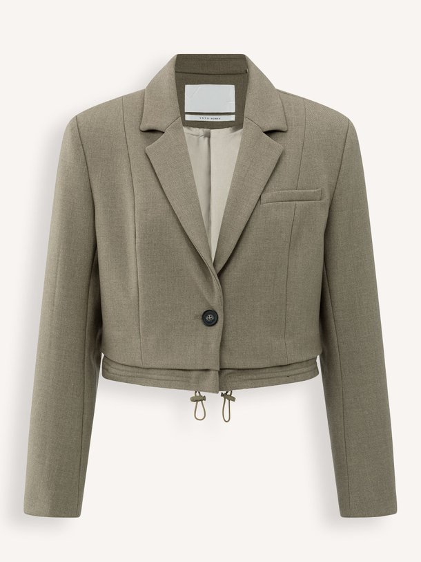 Ontdek de Viscosemix cropped blazer van Yaya in de kleur groen/bruin bij Orangebag. Op werkdagen voor 21:45 besteld, morgen in huis.