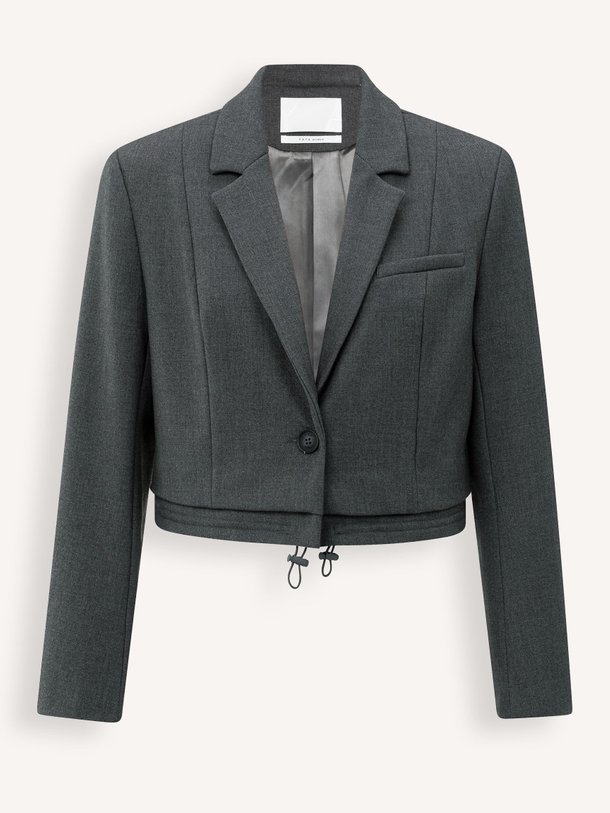 Ontdek de Viscosemix cropped blazer van Yaya in de kleur antraciet bij Orangebag. Op werkdagen voor 21:45 besteld, morgen in huis.