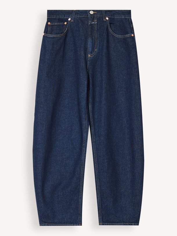 Closed Jazzie - Mid Waist Barrel Fit Jeans - Donkerblauw Ontdek de Jazzie mid waist barrel fit jeans van Closed in de kleur donkerblauw bij Orangebag. Op werkdagen voor 21:45 besteld, morgen in huis.