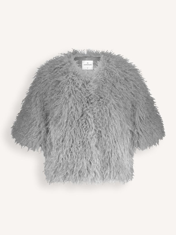 Ontdek de Geweven faux fur jasje van Summum in de kleur grijs bij Orangebag. Op werkdagen voor 21:45 besteld, morgen in huis.
