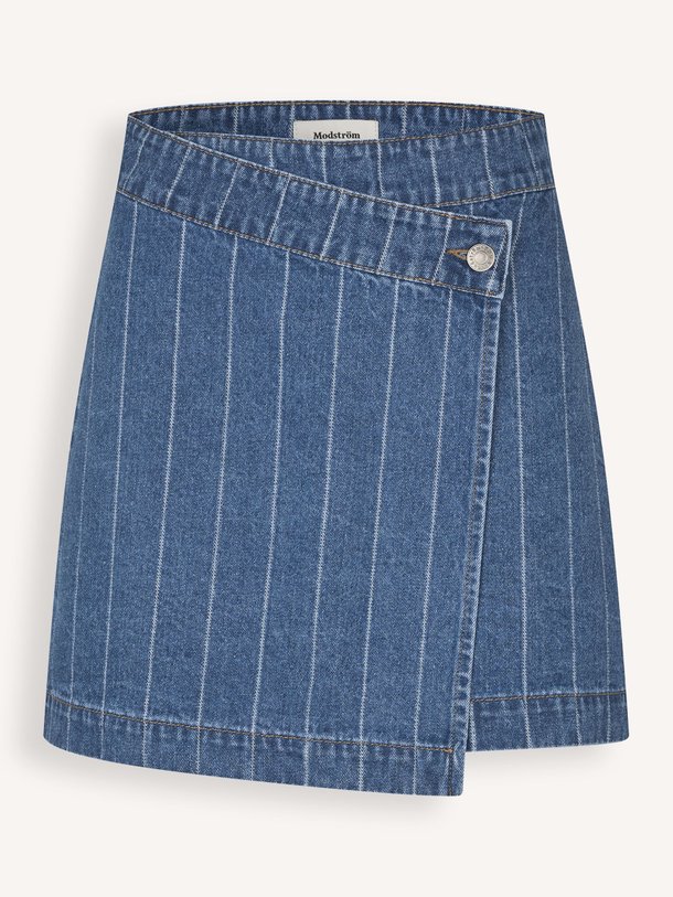 Ontdek de Isolde denim overslag rok van Modstrom in de kleur blauw bij Orangebag. Op werkdagen voor 21:45 besteld, morgen in huis.