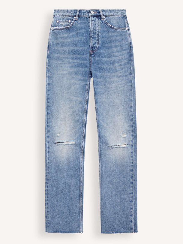 Ontdek de Bruno high waist straight leg jeans van Anine Bing in de kleur blauw bij Orangebag. Op werkdagen voor 21:45 besteld, morgen in huis.