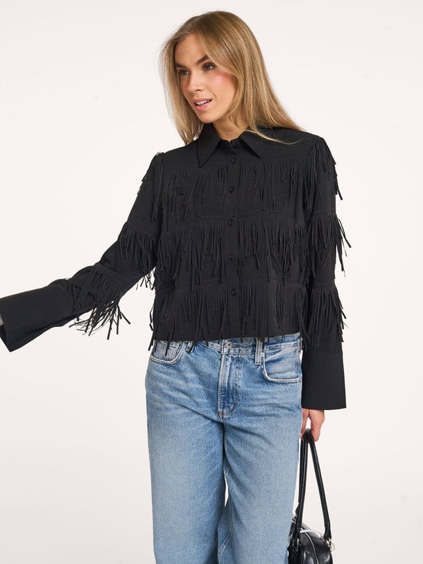 Second Female Dancing - Geweven Blouse Met Franjes - Zwart Ontdek de Dancing geweven blouse met franjes van Second Female in de kleur zwart bij Orangebag. Op werkdagen voor 21:45 besteld, morgen in huis.