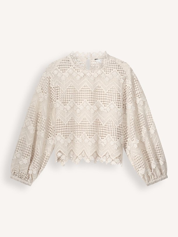 Ontdek de Geweven broderie top van Summum in de kleur beige bij Orangebag. Op werkdagen voor 21:45 besteld, morgen in huis.