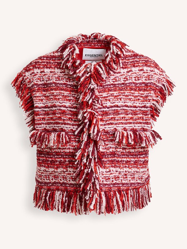 Ontdek de Shani wolmix gilet van Essentiel Antwerp in de kleur rood bij Orangebag. Op werkdagen voor 21:45 besteld, morgen in huis.