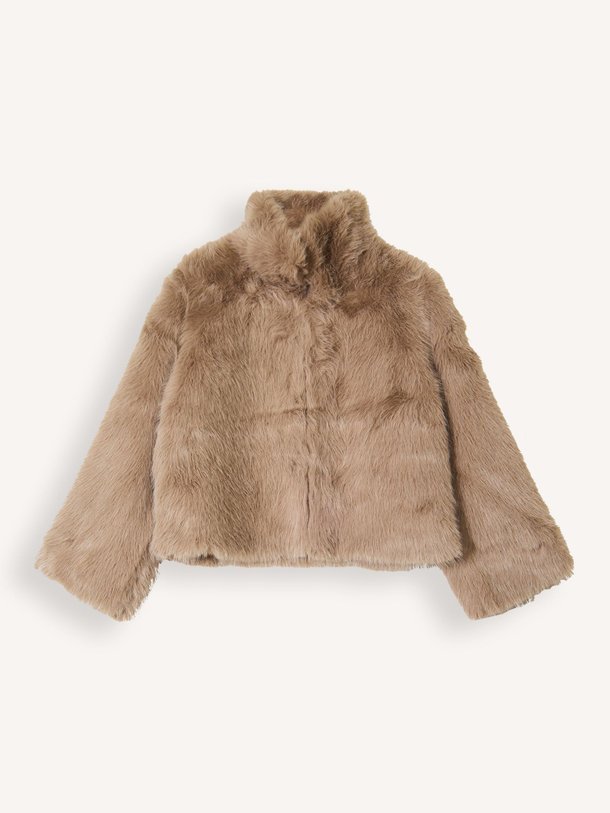 Ontdek de Alexa geweven fake fur jas van My Essential Wardrobe in de kleur bruingrijs bij Orangebag. Op werkdagen voor 21:45 besteld, morgen in huis.
