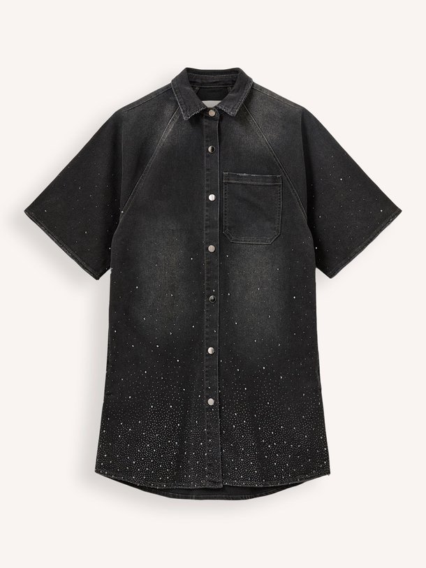 Ontdek de Denim jurk met strass van Sofie Schnoor in de kleur zwart bij Orangebag. Op werkdagen voor 21:45 besteld, morgen in huis.