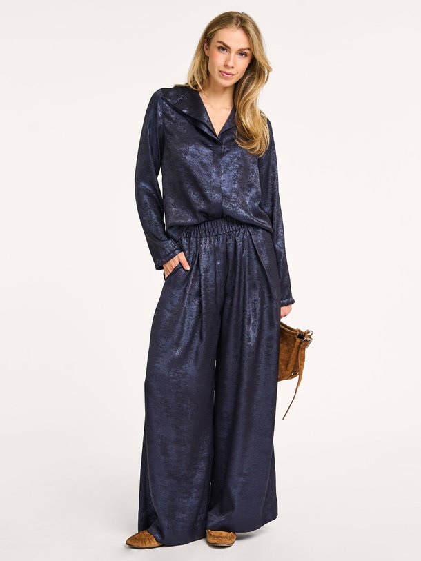 Ontdek de Freddy geweven glanzende broek van Nathalie Vleeschouwer in de kleur donkerblauw bij Orangebag. Op werkdagen voor 21:45 besteld, morgen in huis.