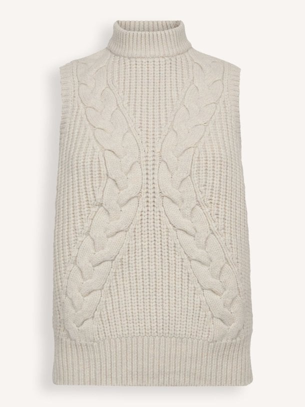 Ontdek de Row gebreide spencer van Co'Couture in de kleur ecru bij Orangebag. Op werkdagen voor 21:45 besteld, morgen in huis.
