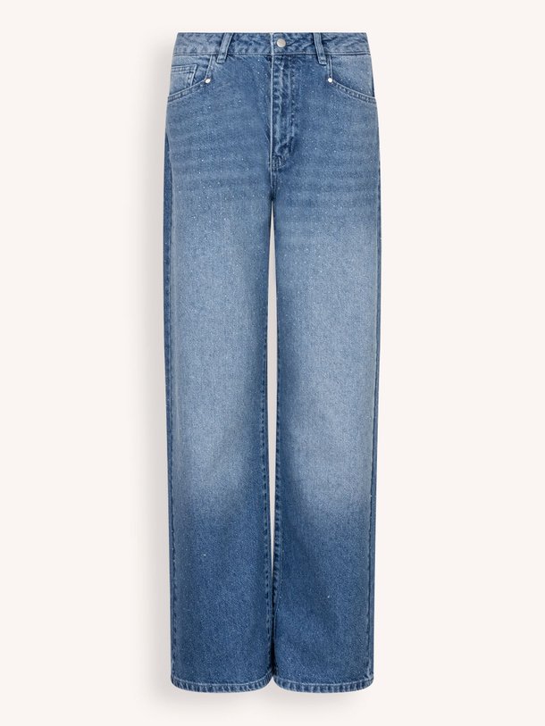 Ontdek de Nuit high waist wide leg jeans met strass van Dante 6 in de kleur blauw bij Orangebag. Op werkdagen voor 21:45 besteld, morgen in huis.