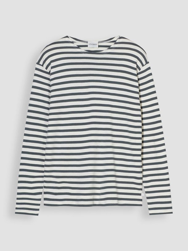Ontdek de Katoen/modalmix gestreepte longsleeve van Closed in de kleur donkergroen bij Orangebag. Op werkdagen voor 21:45 besteld, morgen in huis.