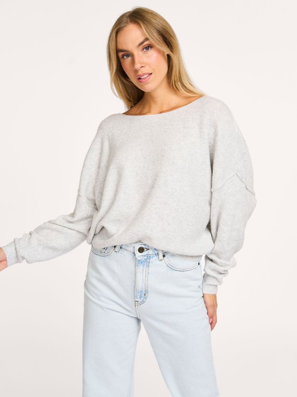 Ontdek de Damsville wolmix trui van American Vintage in de kleur lichtgrijs bij Orangebag. Op werkdagen voor 21:45 besteld, morgen in huis.