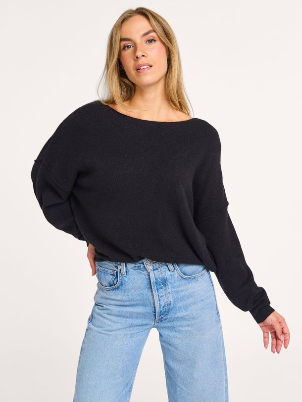 Ontdek de Damsville fijngebreide wolmix trui van American Vintage in de kleur zwart bij Orangebag. Op werkdagen voor 21:45 besteld, morgen in huis.