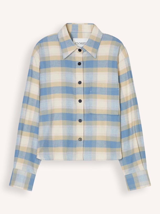 Ontdek de Katoenen geruite cropped blouse van Closed in de kleur blauw bij Orangebag. Op werkdagen voor 21:45 besteld, morgen in huis.