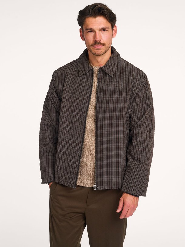 Ontdek de Rayonmix jack met geruit dessin van OLAF in de kleur donkerblauw bij Orangebag. Op werkdagen voor 21:45 besteld, morgen in huis.