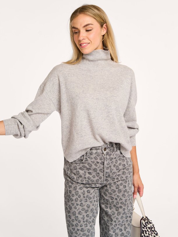 Ontdek de Sammie merino wollen gemêleerde coltrui van By-Bar in de kleur lichtgrijs bij Orangebag. Op werkdagen voor 21:45 besteld, morgen in huis.